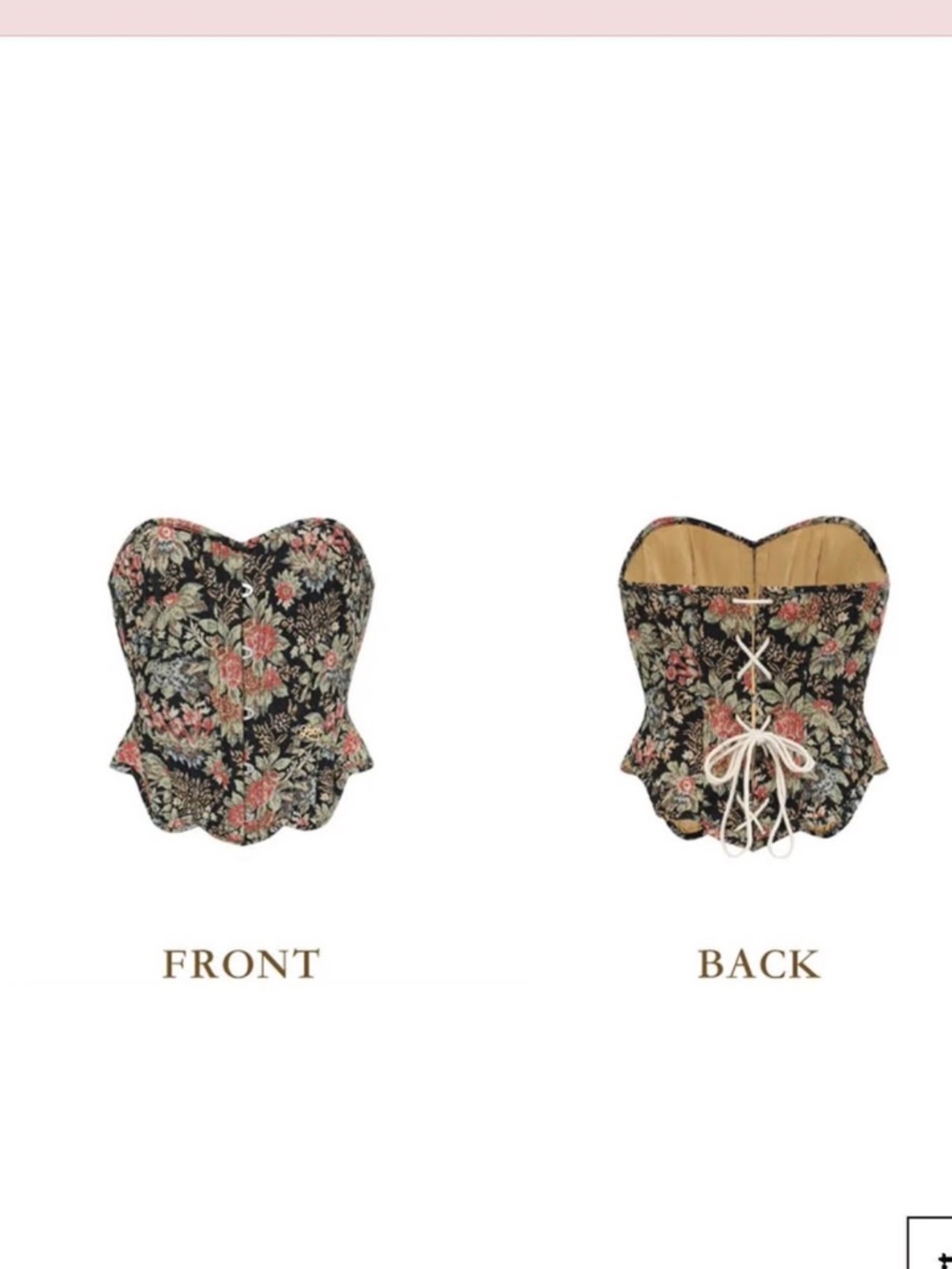 LaceMade corset Flower & Mirror Corset - Picture 2 of 6